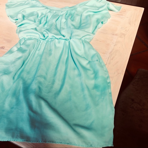 City of Triangles Mint Green Pocket Dress L - Picture 2 of 8